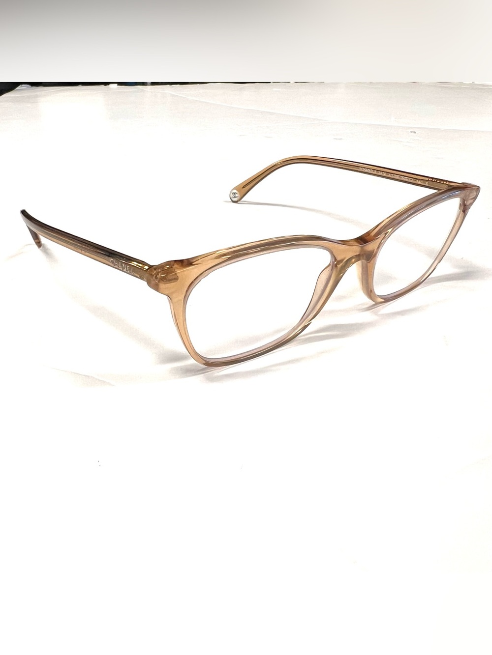 Chanel 3414 c.1768 Transparent Gold Eyeglasses Frame 140-50-17 Italy